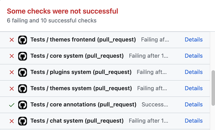 GitHub CI system spec errors